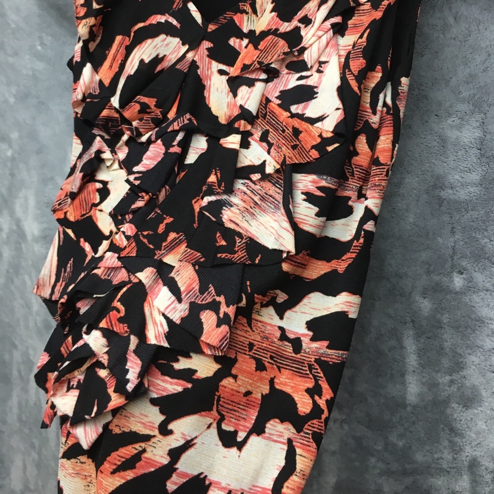 Style & Co Ruffle Front Colorful Top Size P (0) - Picture 2 of 8